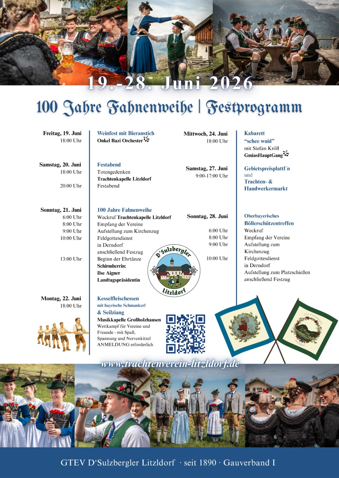 Festprogramm Trachtenfest Litzldorf von 19.-28. Juni 2026